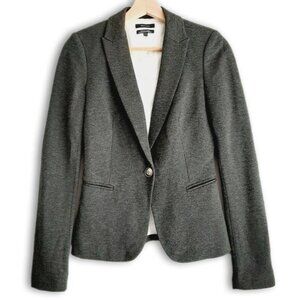 RW&CO Stretch Lining Comfy Classic Blazer Jacket Solid Gray Sz XS